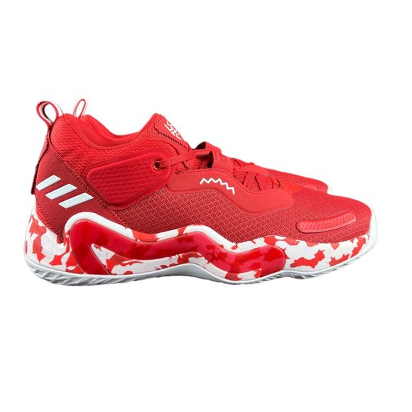 Adidas Men\'s D.O.N. Issue #3 Red White Basketball Shoes H67717 Size 13.5 main image 7